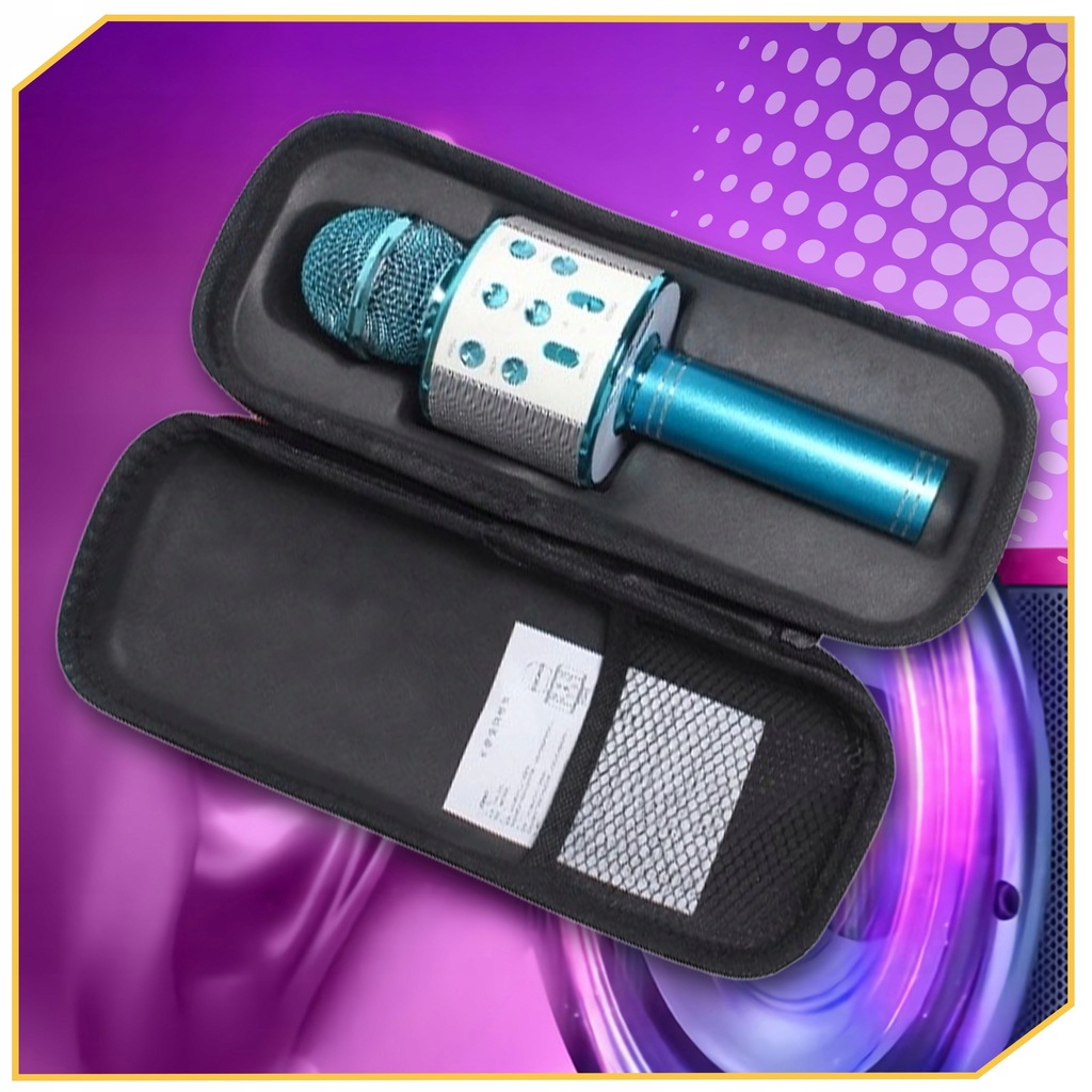 BEZPRZEWODOWY MIKROFON KARAOKE BLUETOOTH GŁOŚNIK DLA DZIECI NA PREZENT USB Kod producenta WS-858 mikrofon przenośny z głośnikiem i etui
